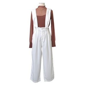 Zara high waist suspender pants